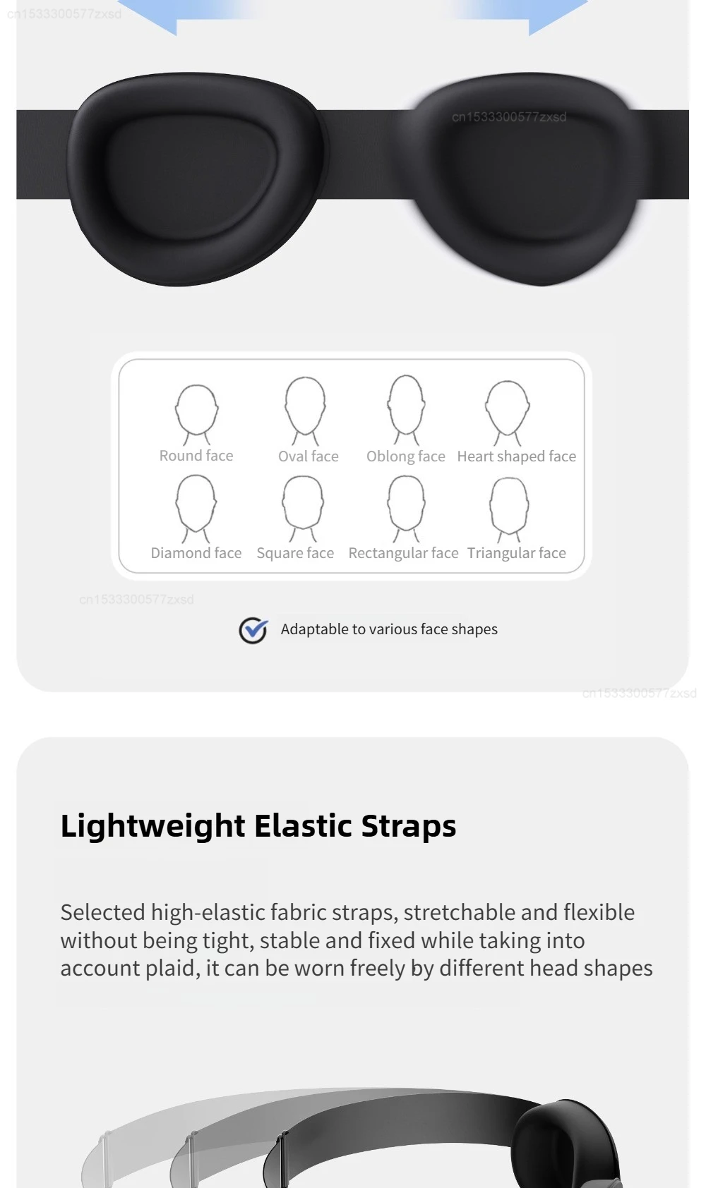 Dreamlight Augenmaske, Schlafmaske, Lichtblockierende 3D-Stereo-Weiche Schlafmaske, Augenbinde, Reise-Augenmaske – Detail 9