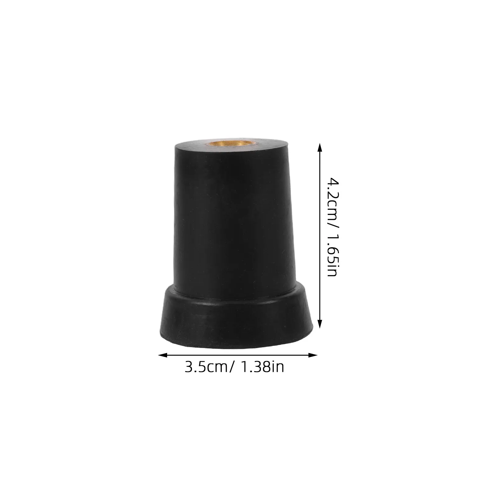 Double Bass Endpin Tip 10Mm Anti-Slip Black Rubber Protector Shock Absorption Replacement Caps for Cello Bass Endpin Accessories