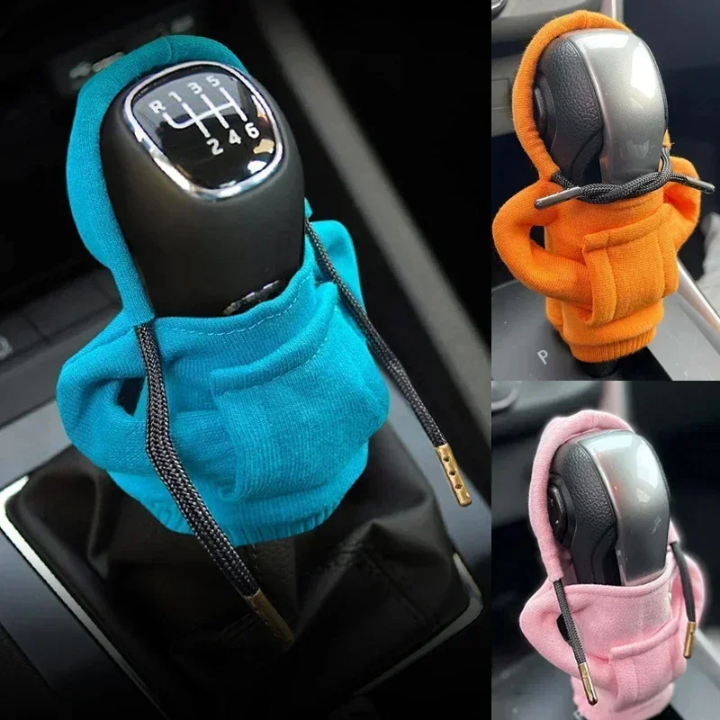 Gear Shift Hoodie Cover Shift Cover Gear Handle Decoration Fits Manual Automatic Universal Car Shift Lever Interior Decor