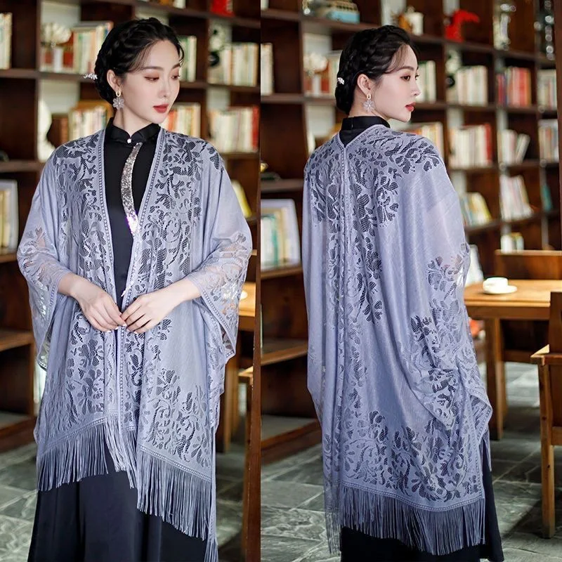 

Solid Lace Women Shawls Wraps For Evening Dresses Bridal Bridesmaid Wedding Bolero Shawl Lady Party Capes Decoration Scarf