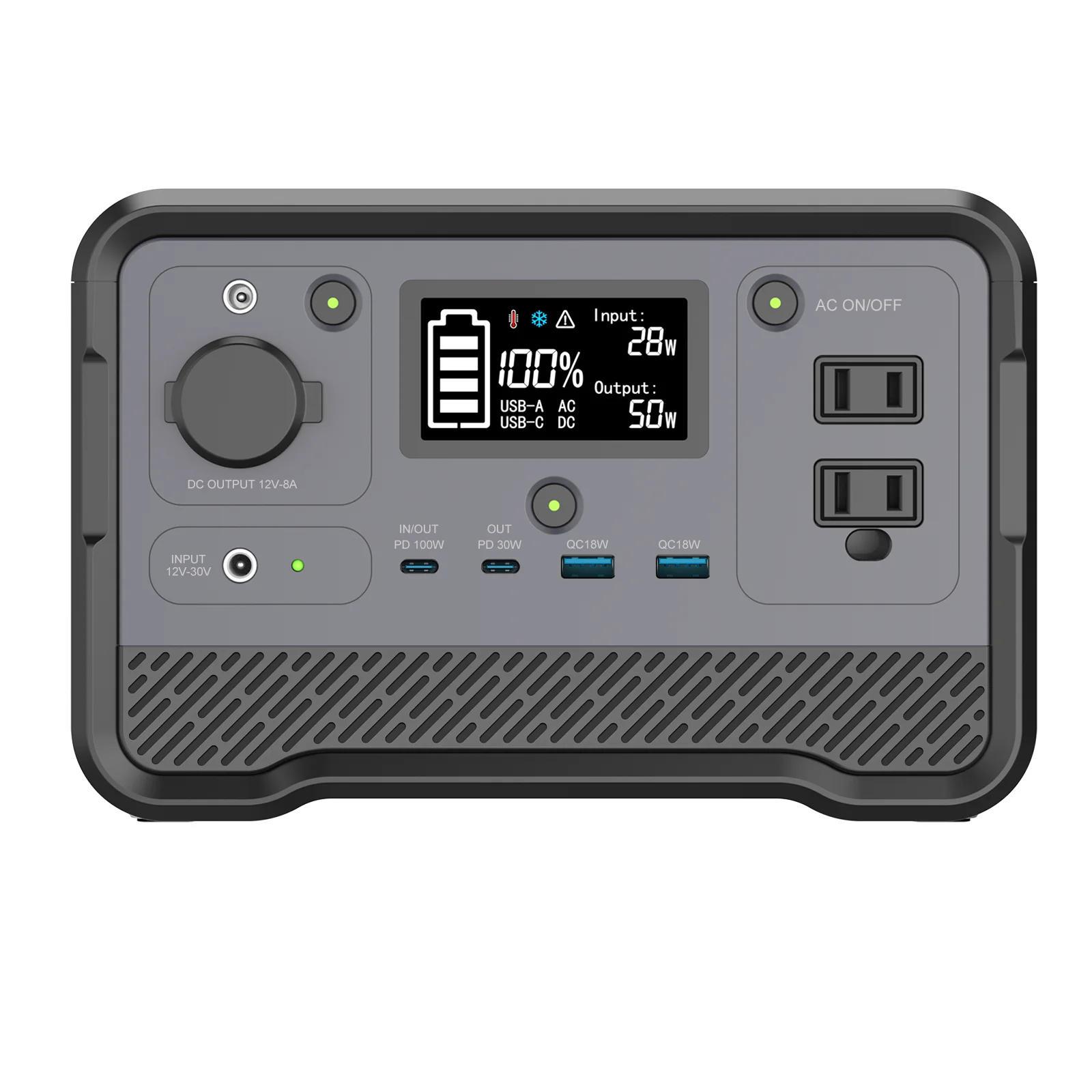 Outdoor LiFePO4 Portable Power Station Solar & Car Charging 350W 297.6WH Pure Sine Wave Fast Charging