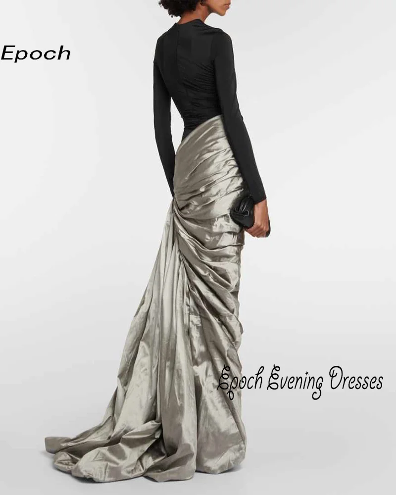 Epoch Crepe Evening Dress فساتين مناسبة رسمية Arabia  Elegant Mermaid Limited Black Cocktail Prom Gown For Sexy Women 2024