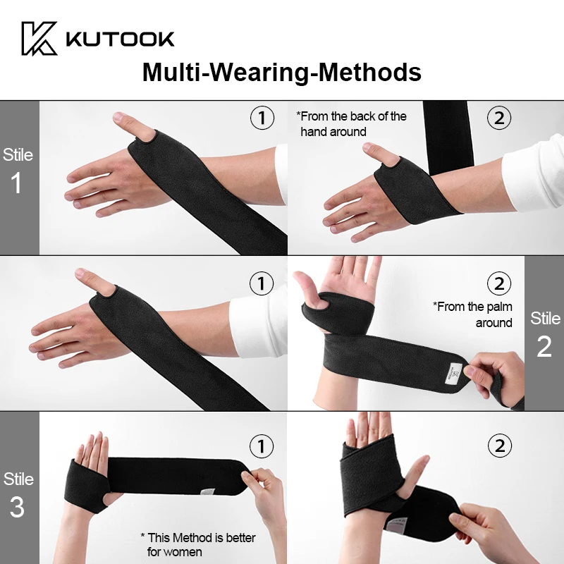 KUTOOK 1PC Wrist Protector Straps Weight Light Sports Gym Wristbands Hand Bandage Training Wrist Support Fitness Lifting Straps