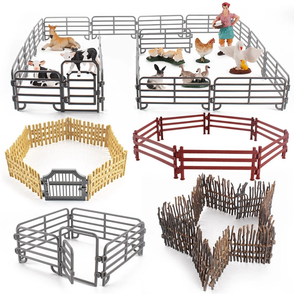 

Fence Decoration Model Simulation Farm Ranch DIY Model Building Fence Accessories Static Children Toy