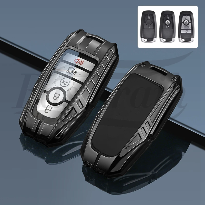 Car Key Case Holder For Ford Mondeo Explorer Edge Expedition F-450 F-350 F150 Fusion Mustang Everest Smart Fob Remote Control