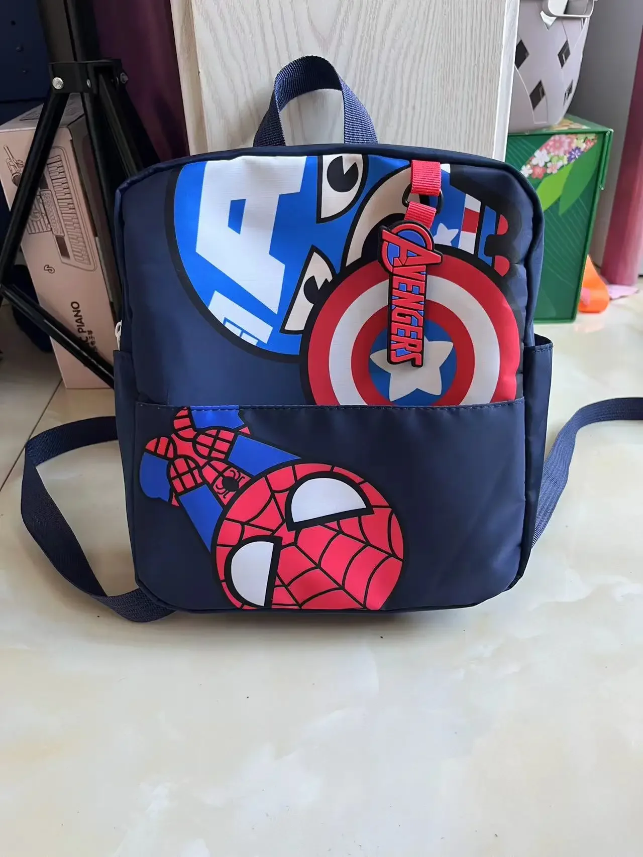 Novo disney dos desenhos animados vingadores homem-aranha meninos saco de escola novo jardim de infância do bebê das crianças pequena mochila bonito