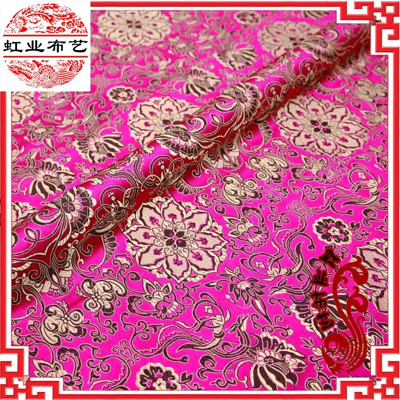 

Imitation three five silk brocade satin cloth antique Qipao fabric