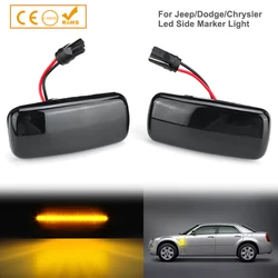 Dynamic LED Side Marker Lights Turn Signal Lamps For Jeep Compass Patriot Dodge Nitro Journey Acenger Fiat Freemont Chrysler 300