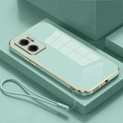 For Xiaomi Redmi 10 5G Case Redmi 10 5G phone Case 22041219G 22041219NY Luxury Plating Straight Soft Cover Camera Shockproof