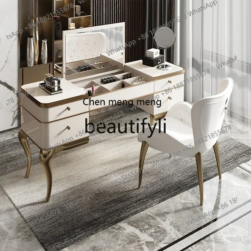 SS ss7486 Light luxury dressing table Modern simple dressing table Integrated flip bedroom dressing table Solid wood combination