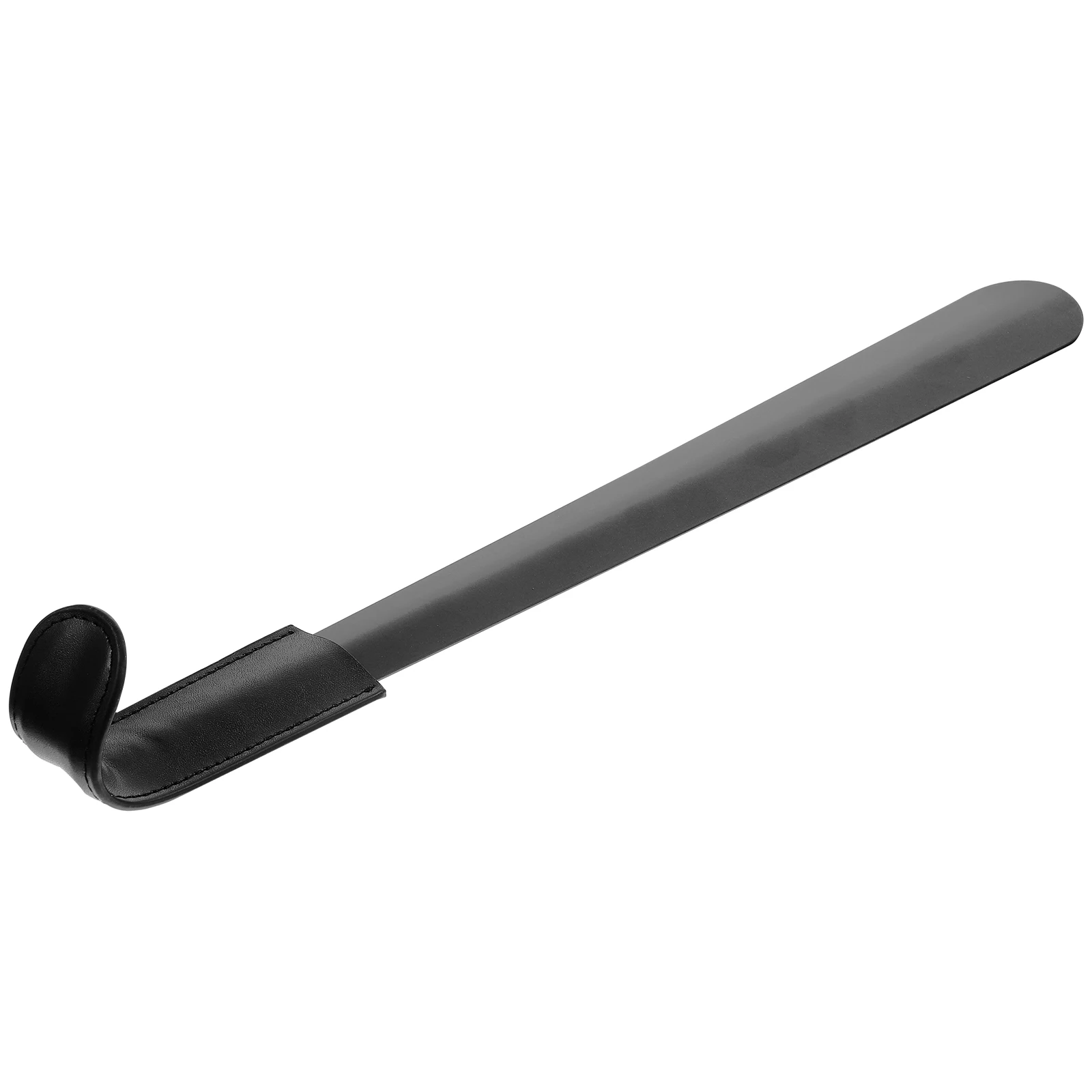 ที่โกยรองเท้าสีดำ พรีเมียม สแตนเลส ด้ามจับยาว ขอบโค้งมนเรียบ ทนทาน ใช้สำหรับใส่รองเท้าที่บ้าน หรือพกพาเดินทาง