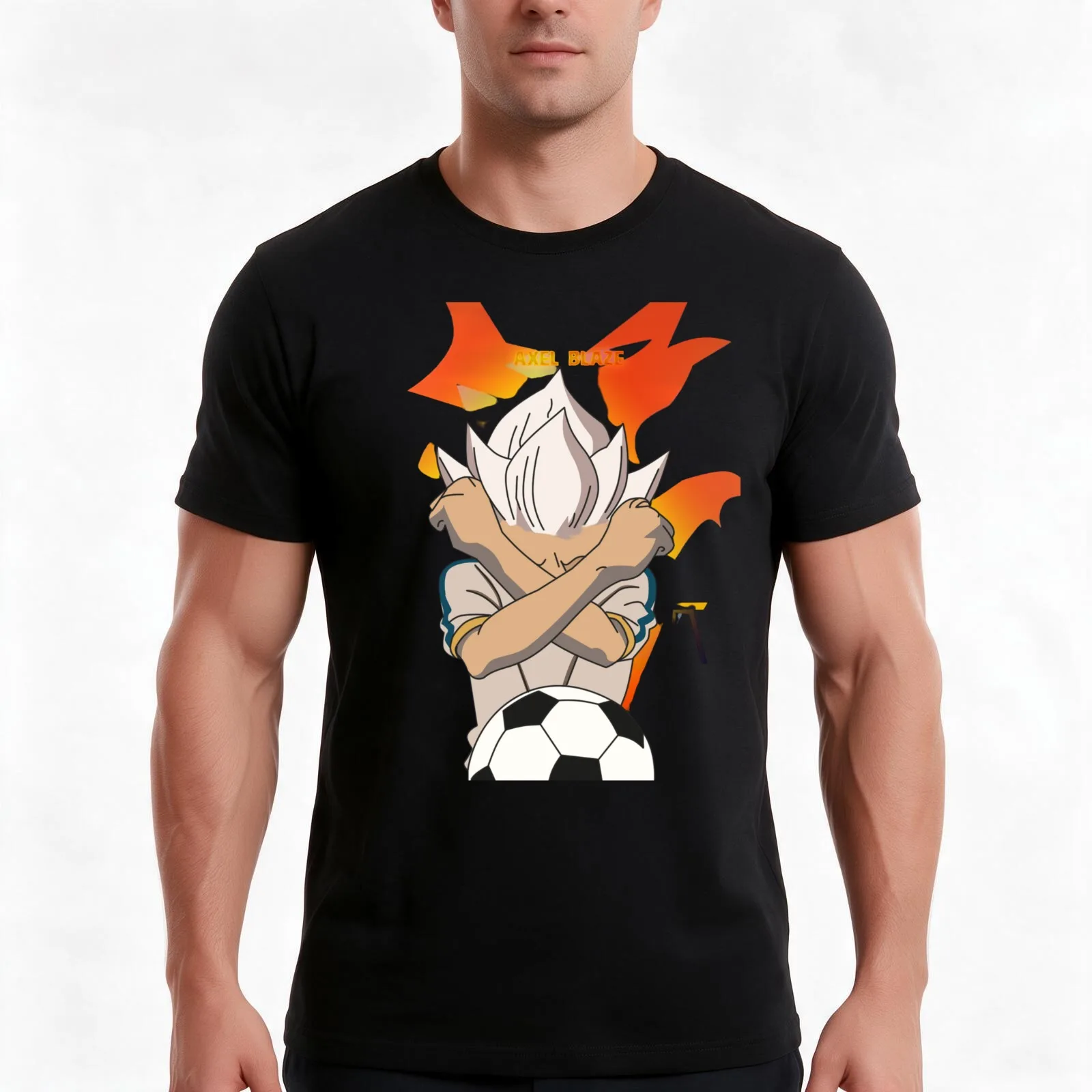 INAZUMA ELEVEN T-Shirt, Summer Casual Cotton Tee, Oversized Streetwear Tops, Vintage Graphic Print, Loose Fit Short Sleeve