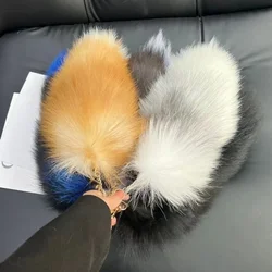 Super 20cm or So. 40cm or So Fox Hair Tail Bag Pendant Car Keychain Hanging Ornaments Pendant Plush Bag Accessories