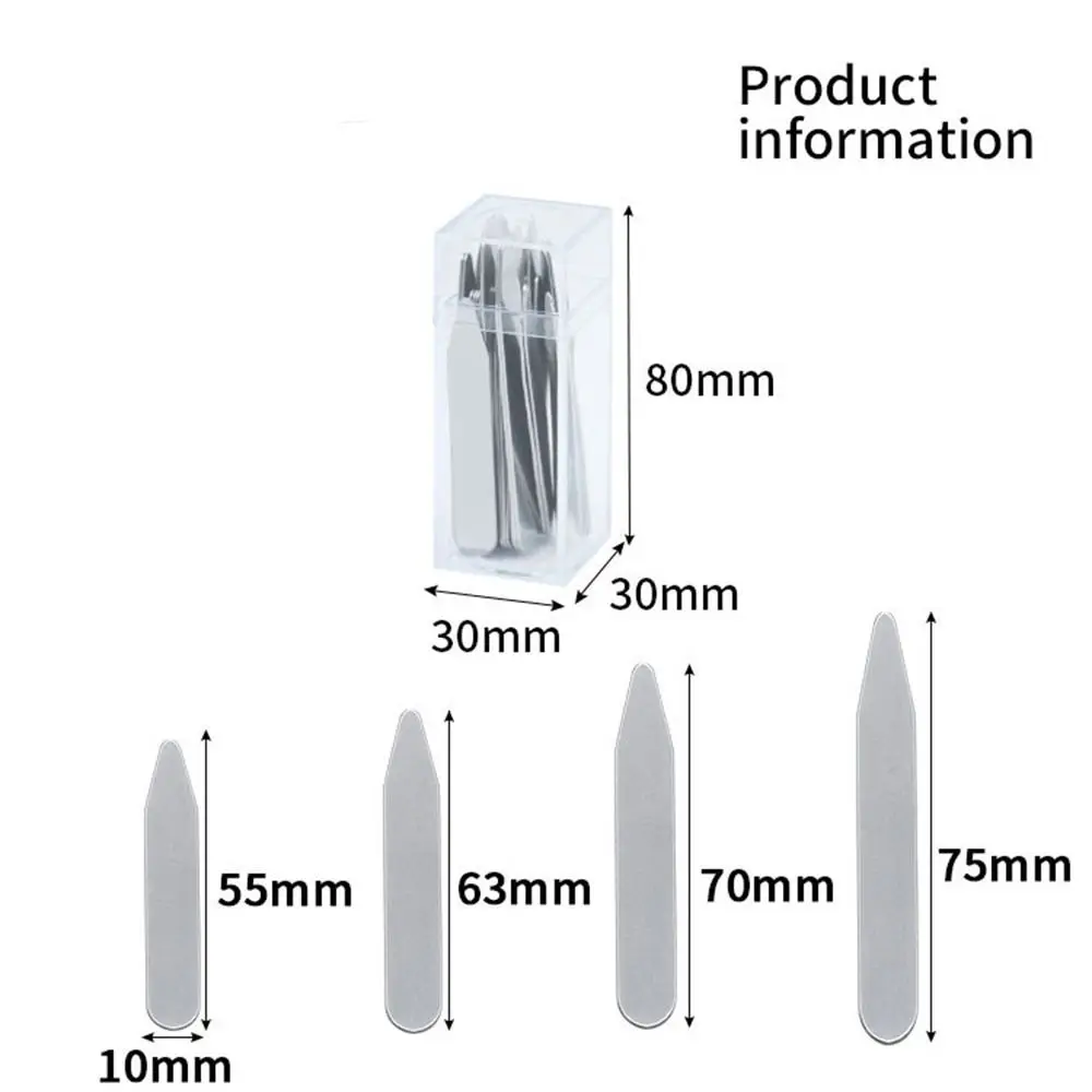 40Pcs Anti-roll Stainless Steel Collar Stiffeners Collar Shaper Fixed Pads Magnetic Collar Stiffeners 55-75mm view 6