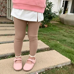 2-8T Toddler Kid Girls Pant Elegant Baby Clothes Autumn Winter Infant Leggings Cotton Stretch Skinny Trousers Outfit