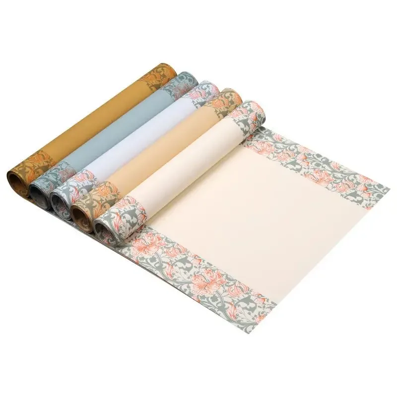 Batik Calligraphy Xuan Paper Retro Colorful Brush Practice Half Ripe Rice Paper Vintage Regular Script Cursive Script Rice Paper