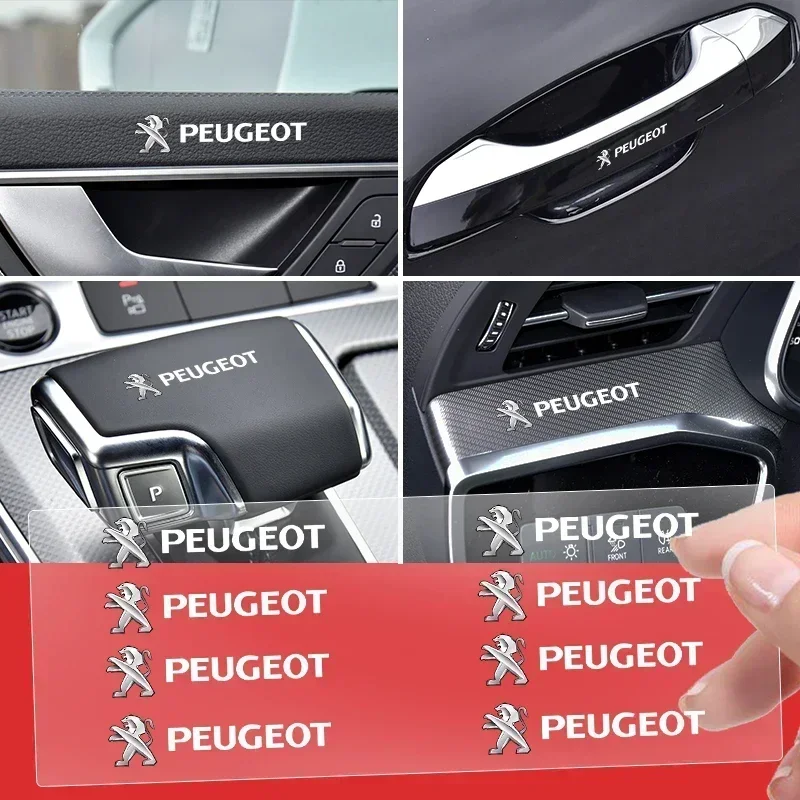 

Car Interior Sticker Central Control Decal Emblem creative stickers FitFor Peugeot 206 208 308 406 508 2008 3008 Boxer Traveller