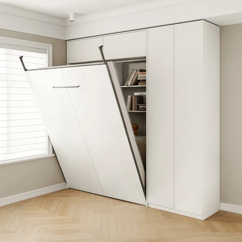 Folding up and down turning bed Wall Wardrobe integrated hidden Rollover board