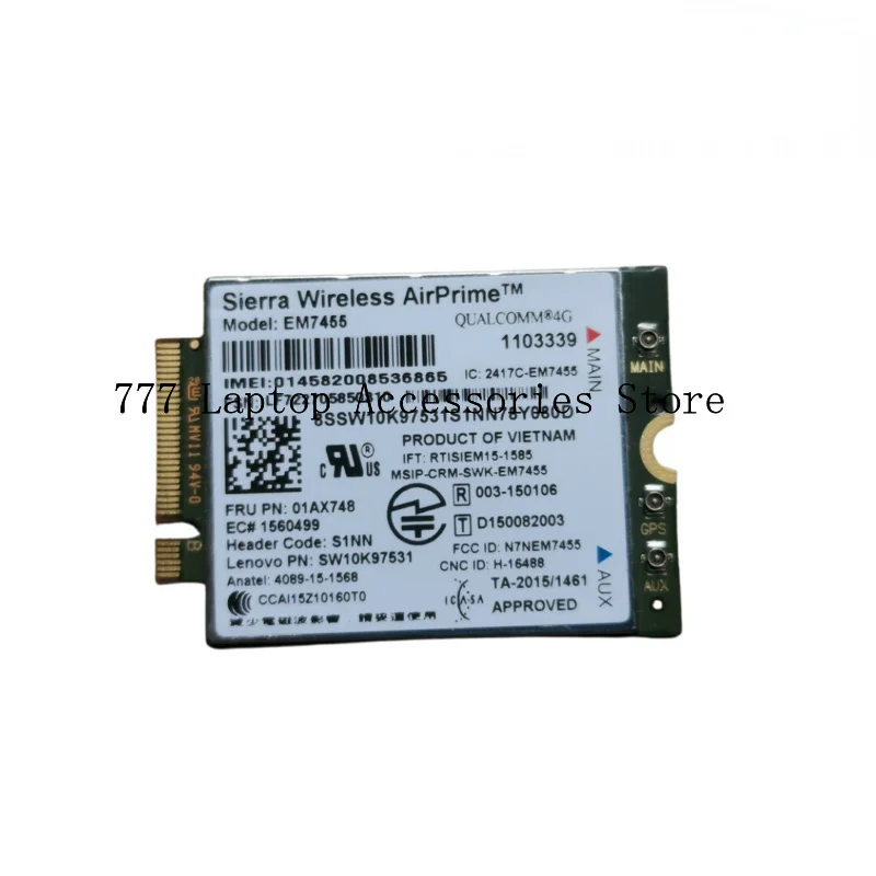 EM7455 3G 4G WWAN module 01AX748 For X1 carbon 5th X270 T470 T470S T470P t570 L