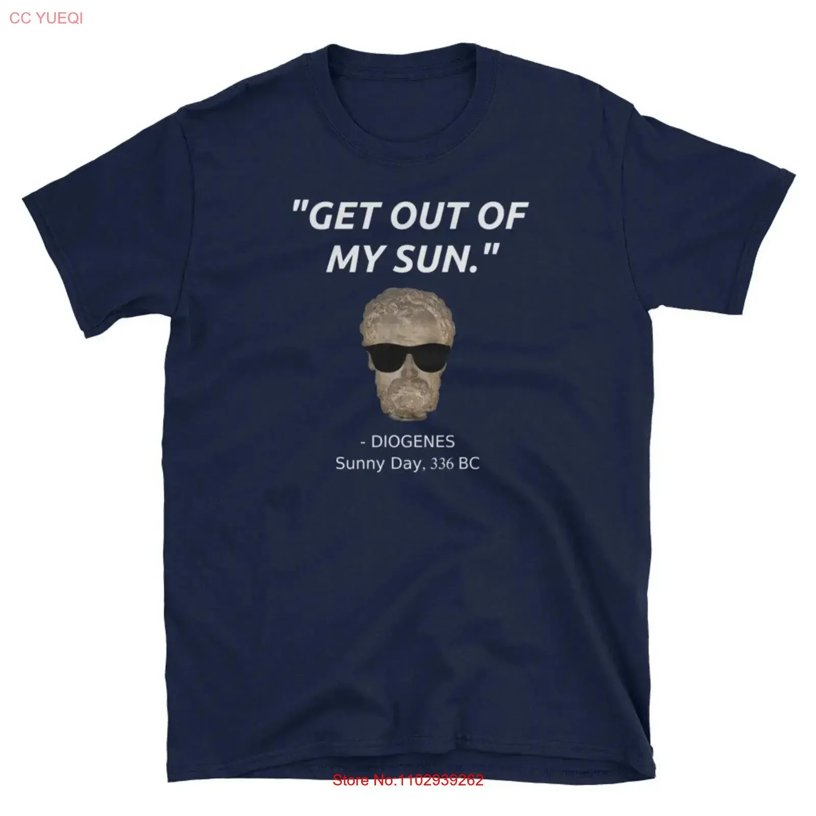 T-shirt avec citation drôle de Diogène, philosophe de la philosophie grecque antique, étudiant, professeur, grand historien, Alexandre le Grand, historien, philosophe