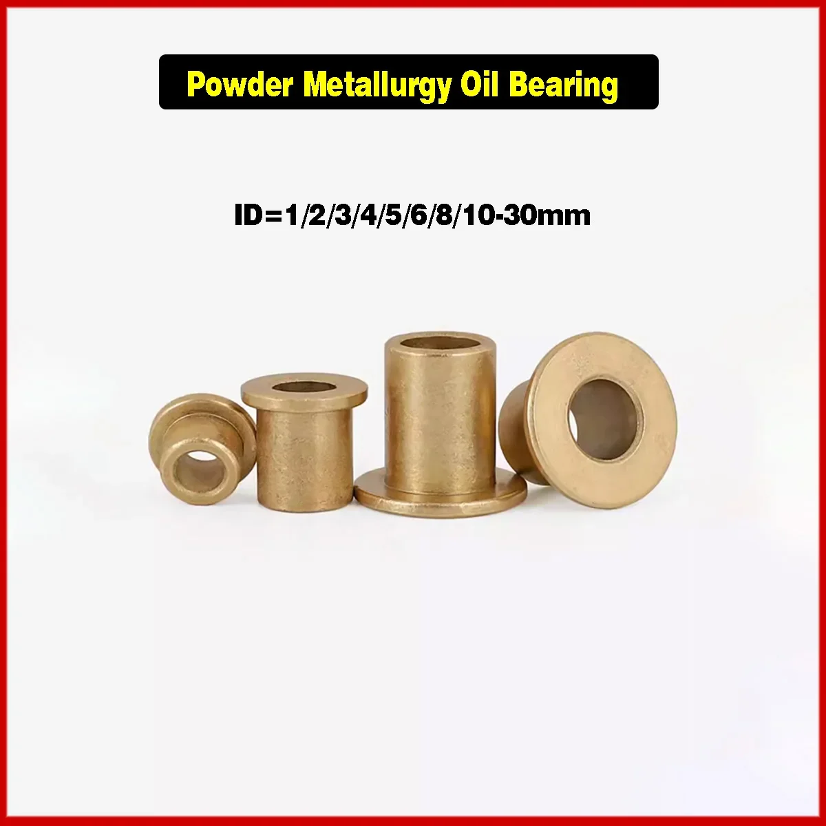 Beicai Inner Diameter 1-30mm Powder Metallurgy Oil Bearing With Step Shoulder Flange /flange Bushing Flanged Copper Sleeve