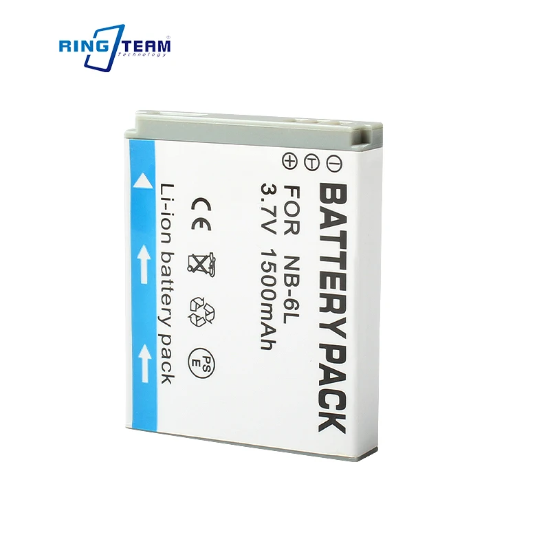 NB-6L Rechargeable Camera Battery, 1500mAh High Capacity Replacement Battery for Compatible Cameras