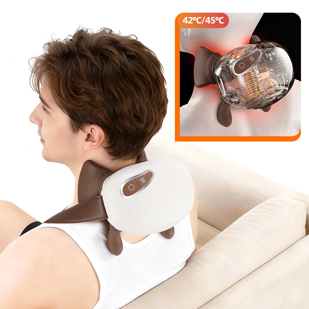 

Bionic Finger Neck Shoulder Massager Electric Kneading Muscle Body LegRelax Heated Back Massager Brushless Motor Neck masajeador