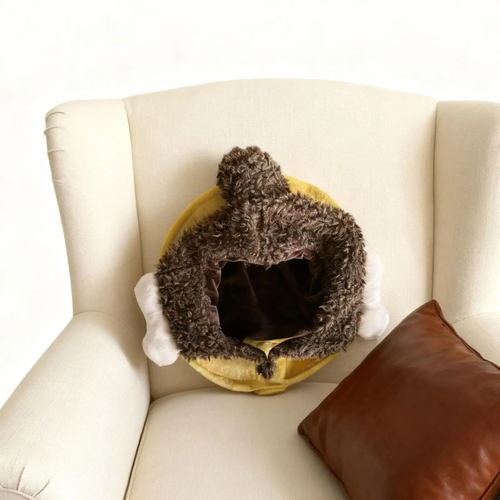 

Plush Buddha Head Hat for Men Women Costume Accessory Funny with Light Sound