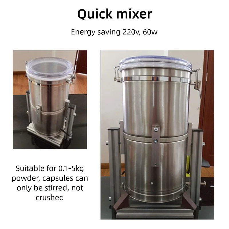 Powder Granule Mixer Desktop Mixing Machine Powder Fish Bait Feed Plastic Dye Homogenizer Desktop Level Mixer Mixing Tools