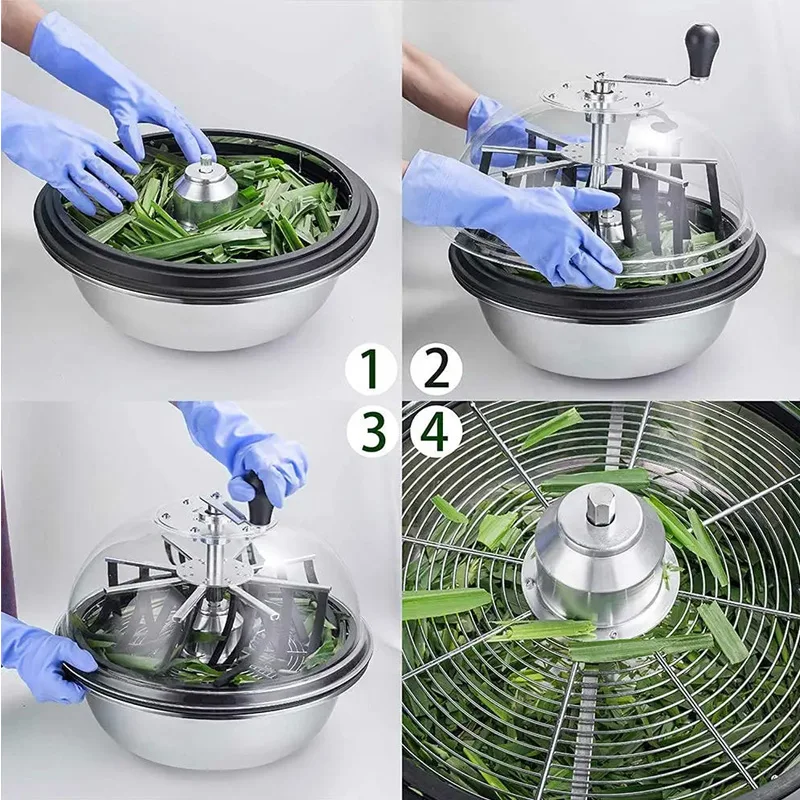 เครื่องตัดแต่งใบกัญชาขนาด 13/16/19/24 นิ้ว พร้อมโดมใสมองเห็นได้ชัด ใบมีดสแตนเลสคมกริบ สำหรับการตัดแบบหมุน กล่องเกียร์โลหะแข็ง