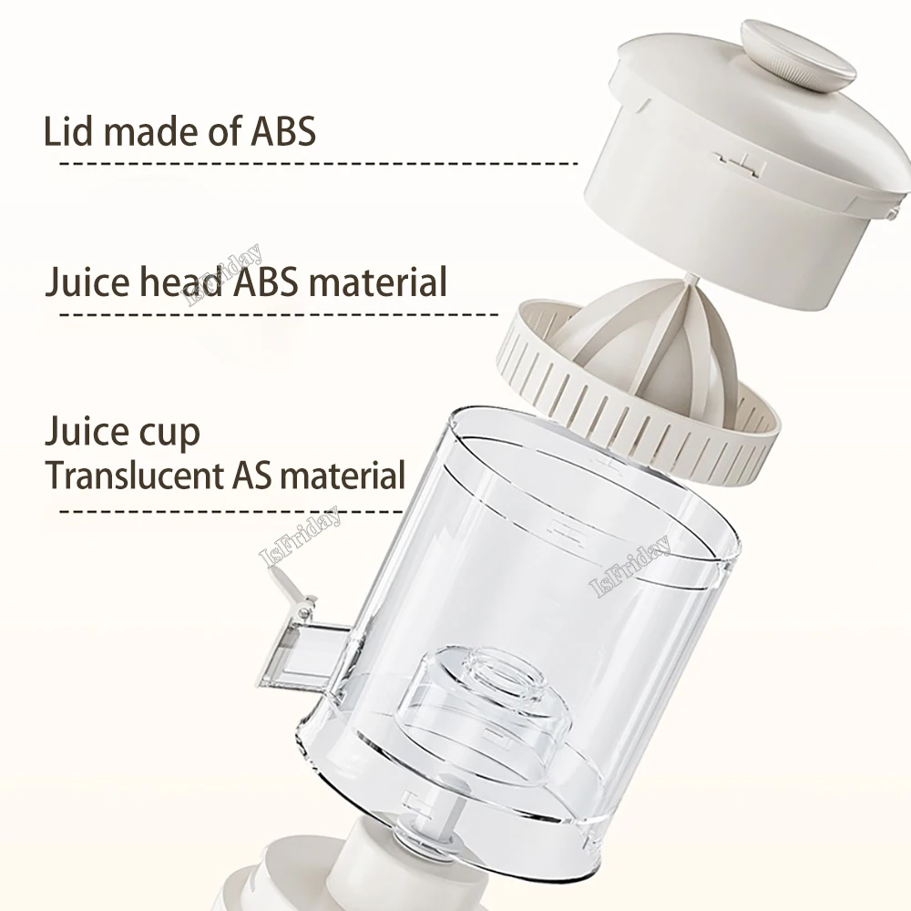 Imagem -04 - Espremedor de Aço Elétrico Multifuncional Mini Espremedor de Frutas Espremedor de Pressão Inteligente Portátil Laranja Limão Usb