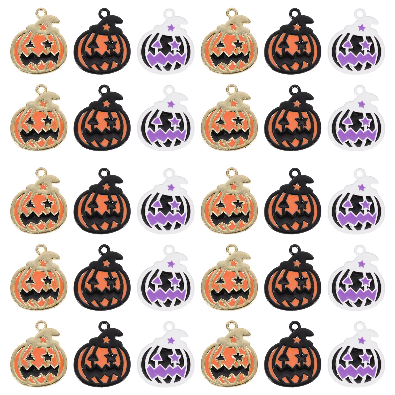 

30 шт. подвесок-тыкв на Хэллоуин из сплава, аксессуары для изготовления украшений своими руками: кулоны для ожерелий, серег, браслетов