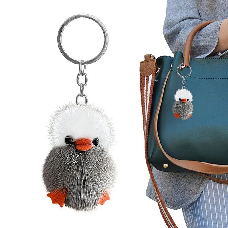 Yellow Duck Keychain Elegant Decorative Keychains Men Keychain Bag Ornaments Decorative Keychains For Men Furry Backpack