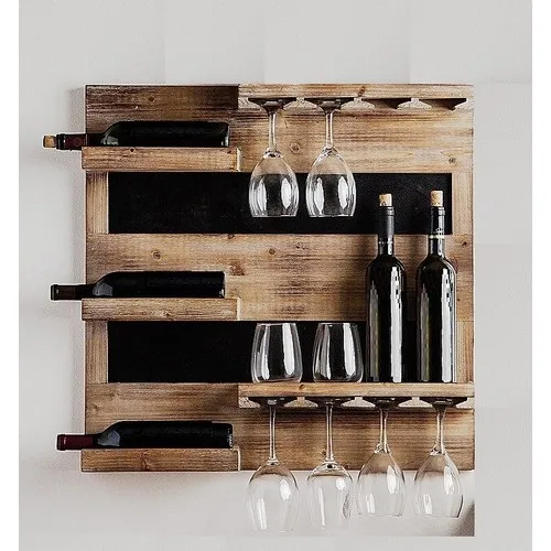 Ecodeco Wall Wine Rack Wine Rack Mini Bar