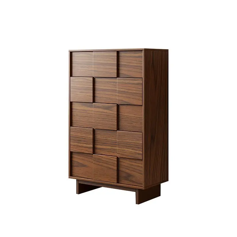 storage, six chest of drawers, light luxury living room, wood-colored storage side cabinet, decorative partition cabinet