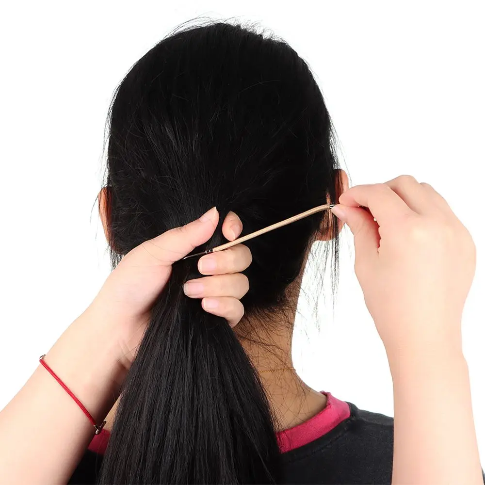 5 /10 /15/20Pieces Trendy Double Hooks Hair Band Rubber High Elastic Designed Hairtie Ponytail Headwear Women Accessory view 4