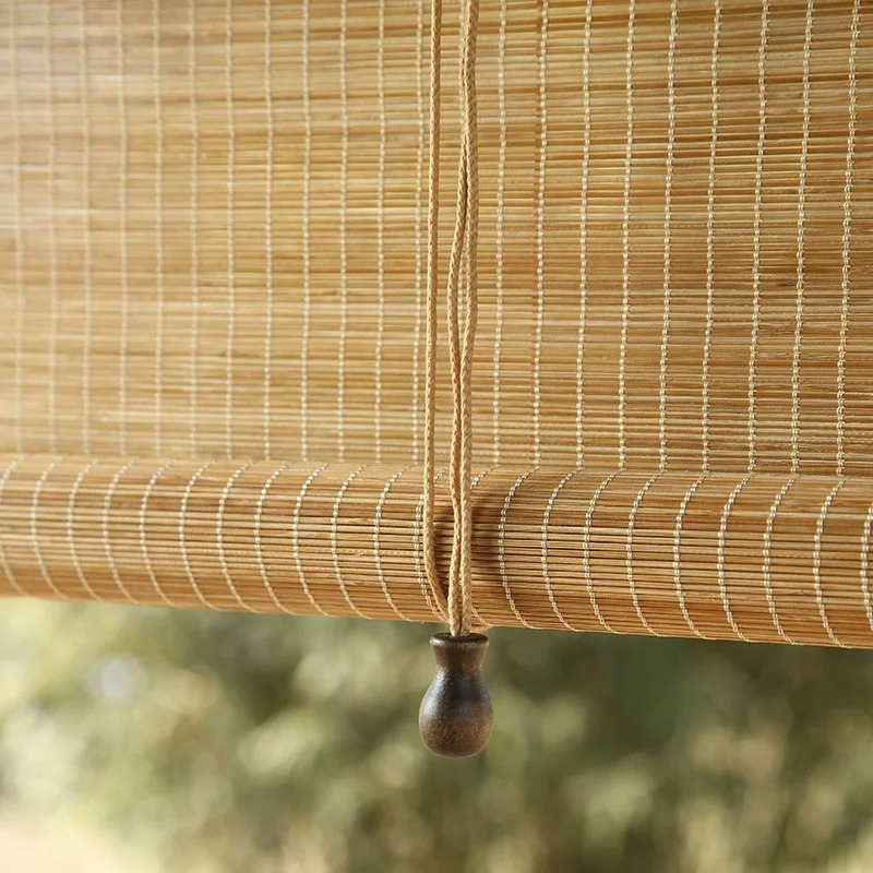 new style Chinese matchstick curtains bamboo blinds outdoors roll up woven roman bamboo mat roller blinds