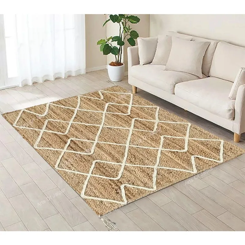 

Reversible Jute Rug for Modern Rustic Look Braided Style Area Rug Runner