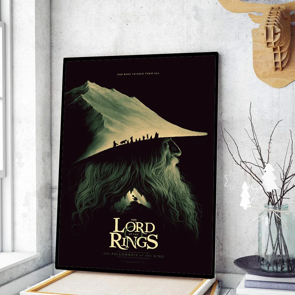 Retro The L-Lords of the R-Rings Poster Movie Sticky Posters canvas painting Room Bar Cafe Aesthetic Art Wall Painting decor