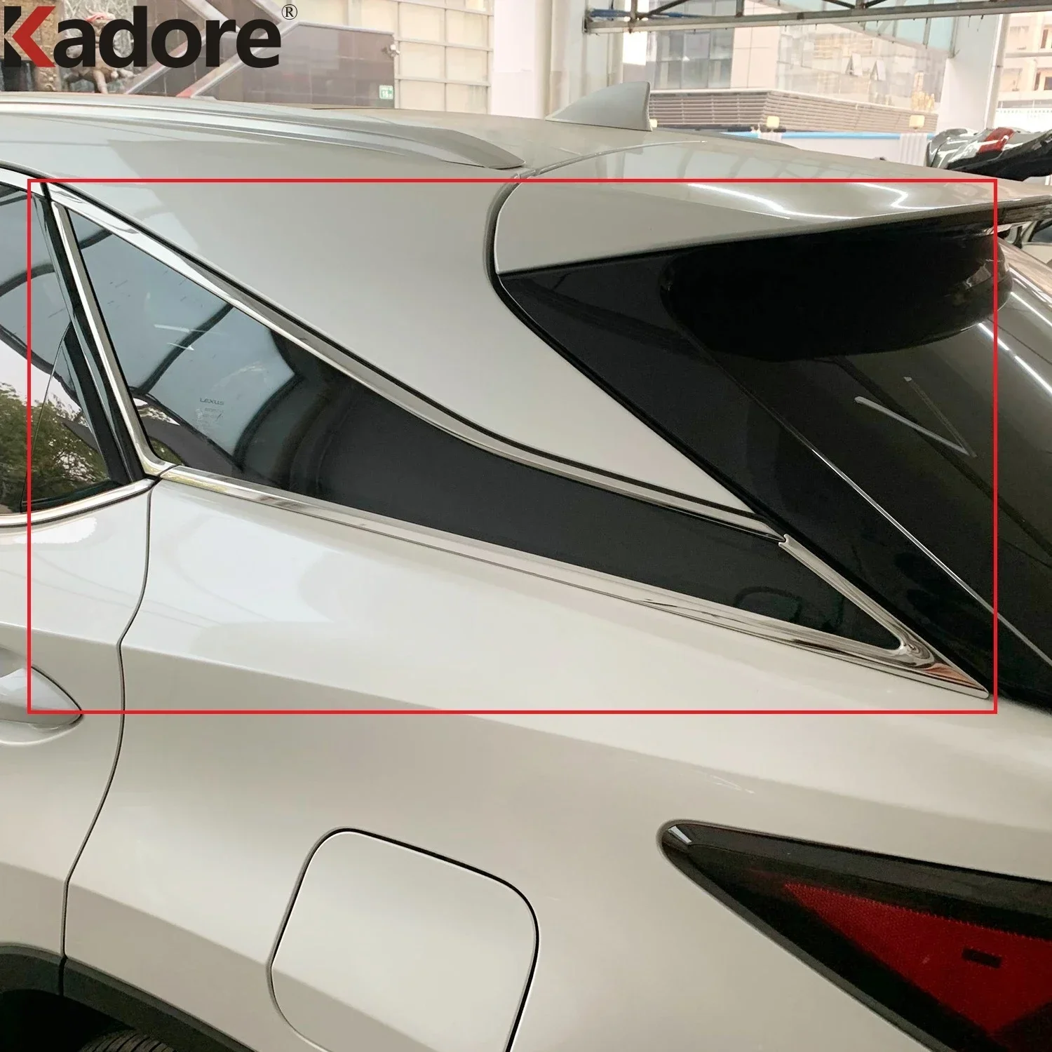

For LEXUS RX 200T 350 450H 450HL 2016 2017 2018 2019 2020 2021 2022 Steel Car Rear Window Side Spoiler Cover Trim Accessories