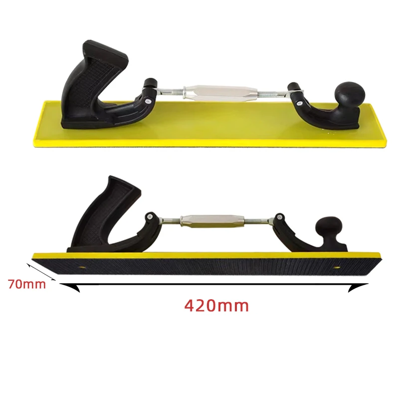 

Ручной держатель наждачной бумаги 70*420 мм, шлифовальный станок для краски, регулируемый дуговой инструмент, ручная нажимная доска, ручной рубанок