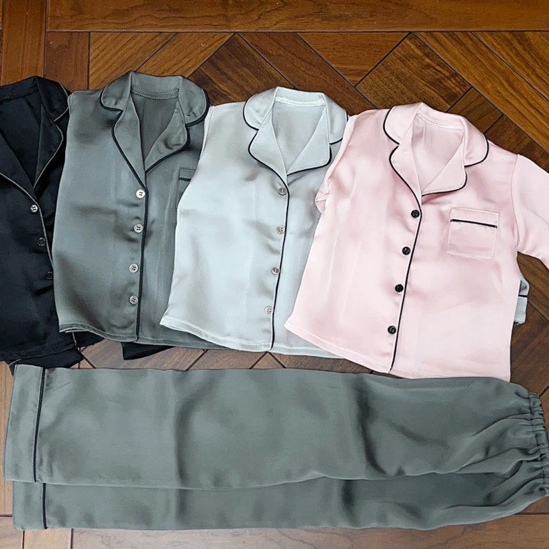 D09-P863 子供手作りおもちゃ叔父 ID75 BJD/SD 人形の服長袖怠惰なパジャマ赤紫 2 ピース/セット