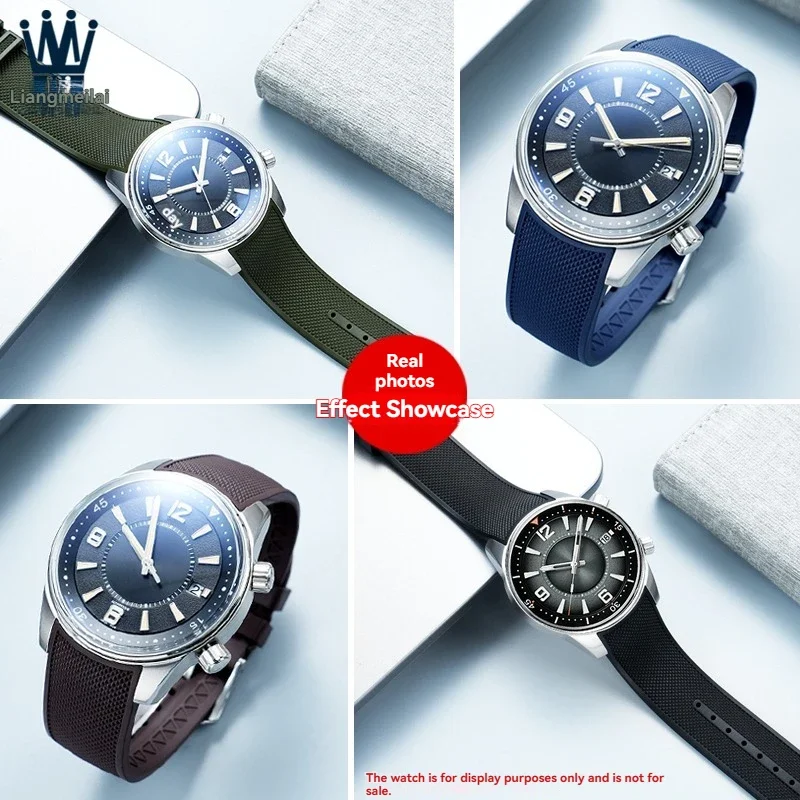 21mm High Quality Fluororubber Strap For Jaeger-LeCoultre Series Q906868J Q9068650 Watchband Curved Interface FKM Bracelet view 6