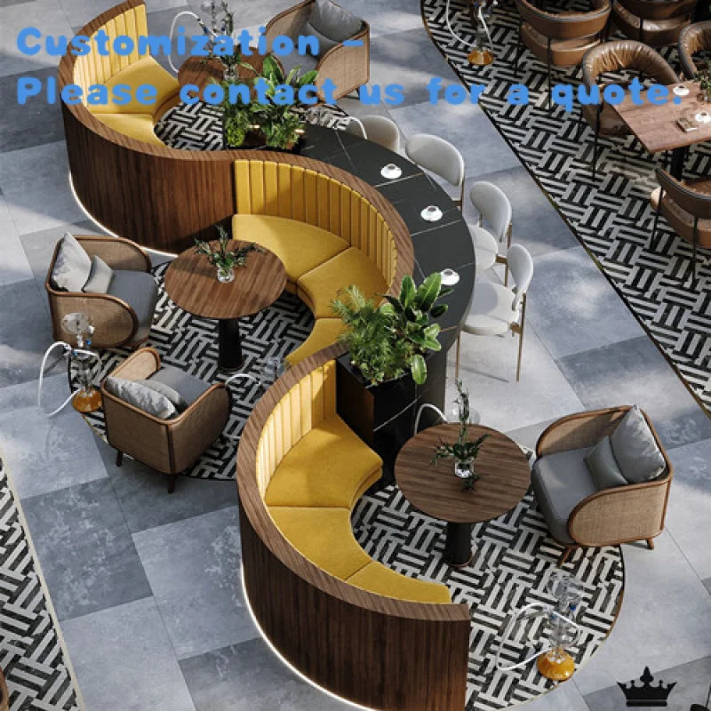 

custom.Modern Wooden Restaurant Furniture Cheap Hot Sales Fast Food Commercial Green Table Booth Seating Dining Set