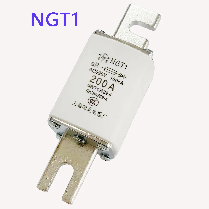 

100% NEW Silver Sheet NGT1 ceramic fuse fuse core aR 125A 160A 200A 250A 690V fast fuse