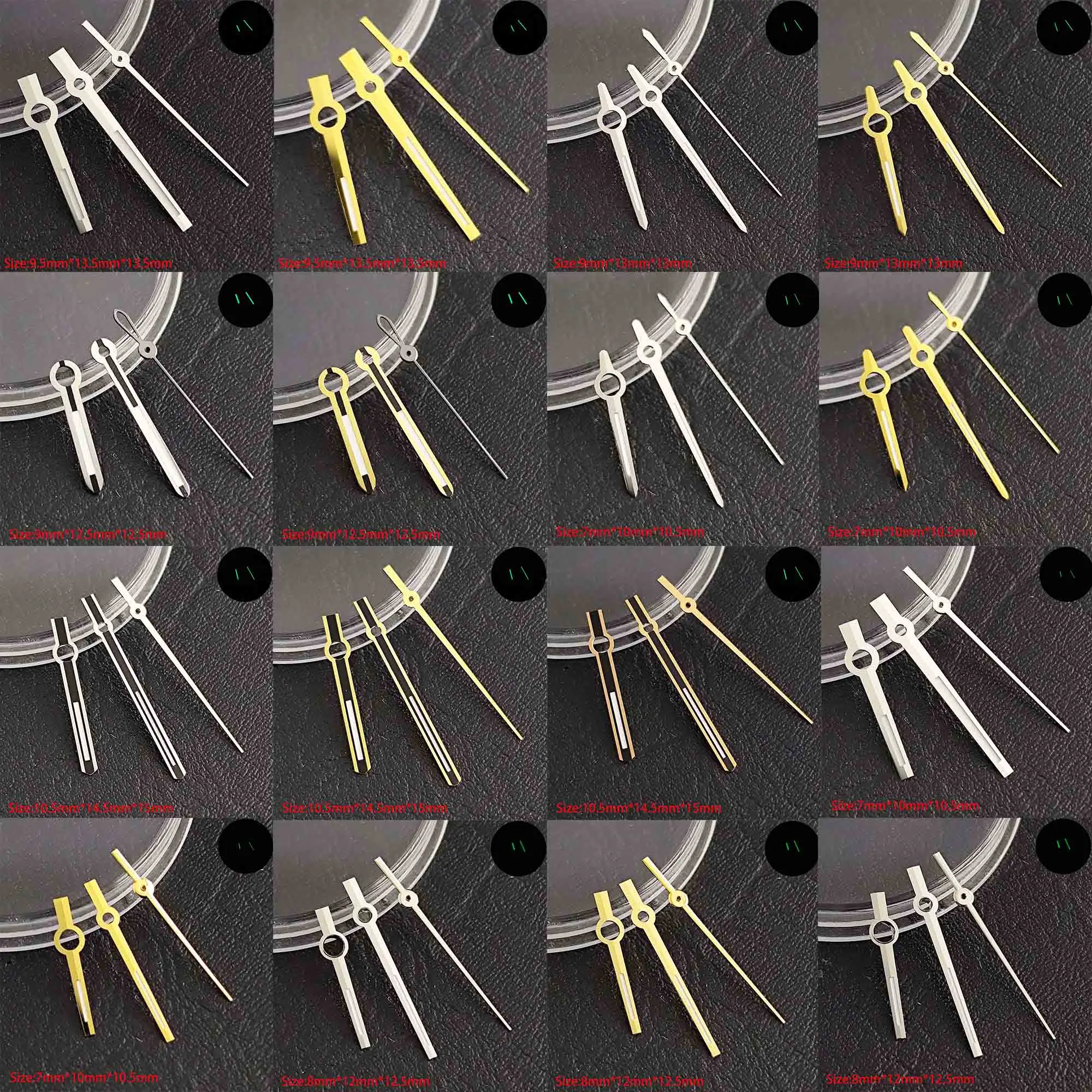 Watch Hands Suitable for ETA Watch Parts 2824/2834/2836/2892 Hands Green Super Luminous Watch Replacement Parts