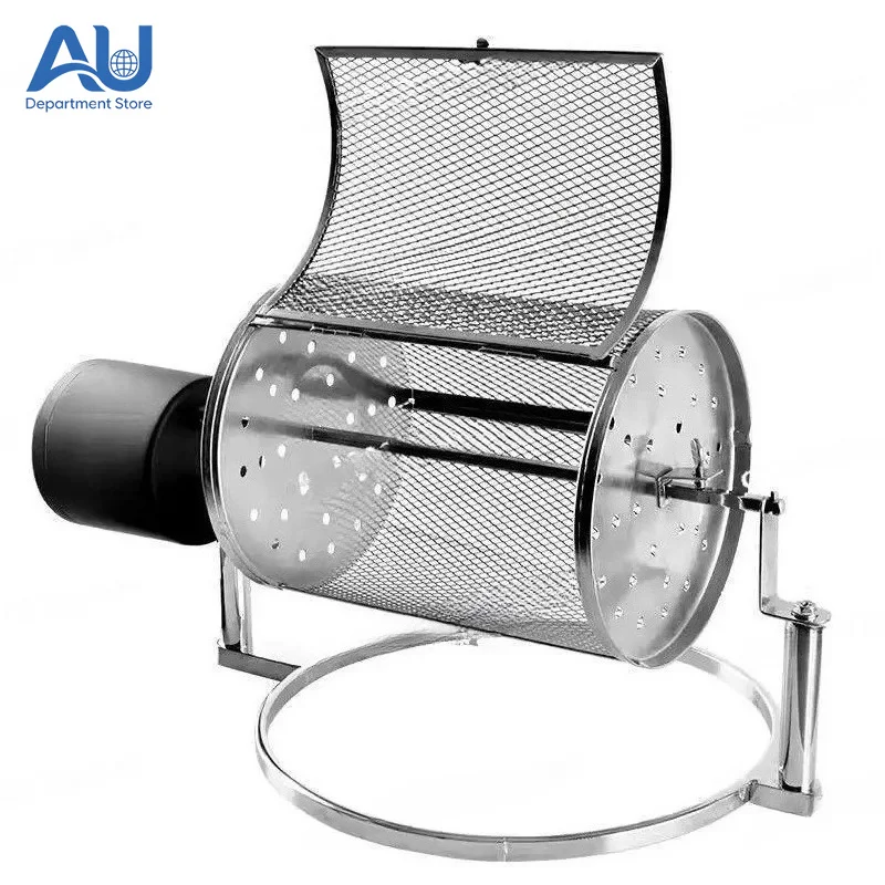 Electric Coffee Roasters Stainless Steel Coffee Bean Roast Machine Popcorn Nuts Grains Beans Baking Rotation Speed Adjust