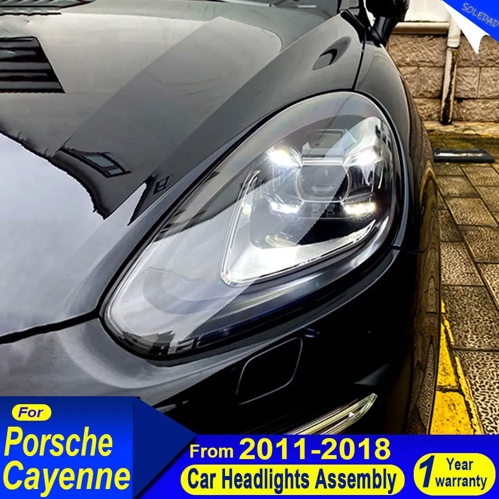 Car Headlights for Porsche Cayenne 2011-2018 Led Auto Headlight Assembly Upgrade 2019 High Configure Design Matrix Accessories