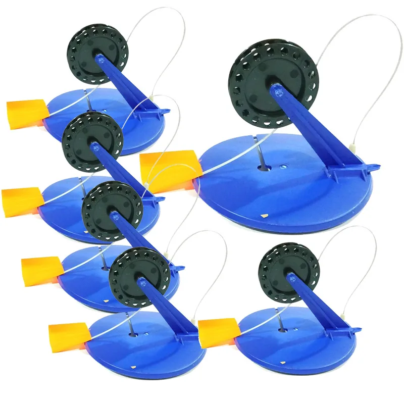 6PCS Tip Up Ice Fishing Pole Convenient Braking System Automatically Winter Ice Fishing Flag Indicator Equipment Tackle Tool