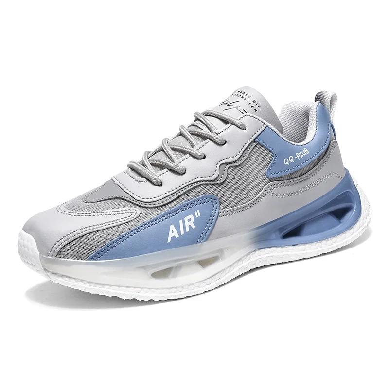 Leather Men\'s Shoes Fashion Korean Version Trendy Casual Breathable Cushioning Sports Vulcanized Men Shoes